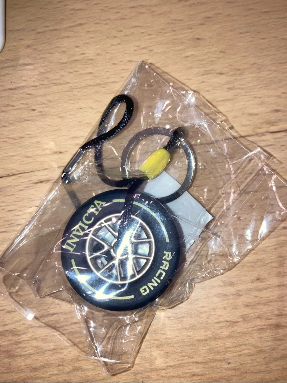 Invicta Formula 1 Racing Tire Keyring Unisex Black and Yellow - NWT